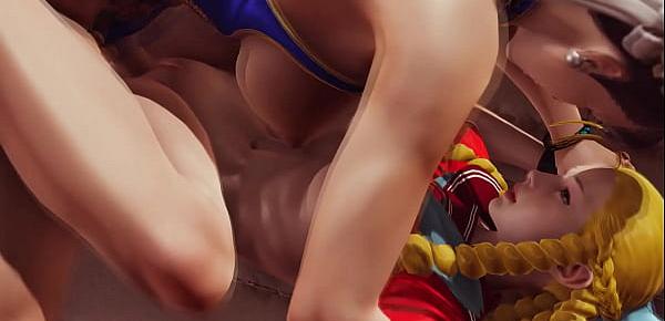 trendsFuta - Street Fighter - Karin Kanzuki gets creampied by Chun Li - 3D Porn